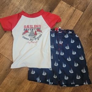 Boys Sailboat Swim Outfit